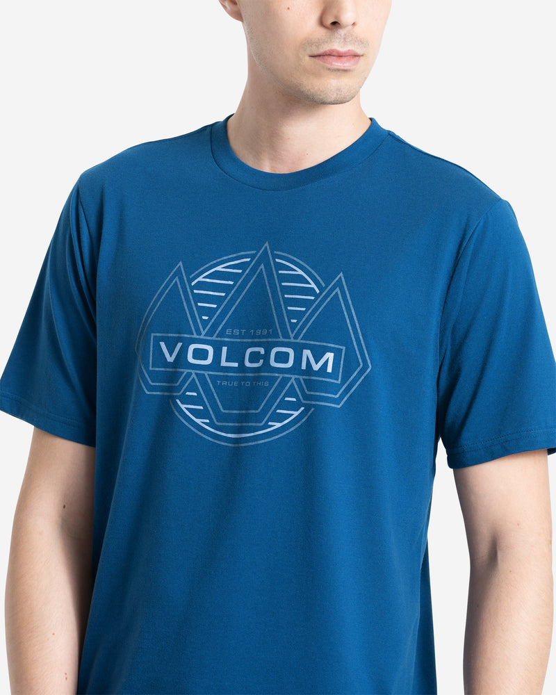 Volcom Men's Walker Short Sleeve Tee Cosmic Blue
