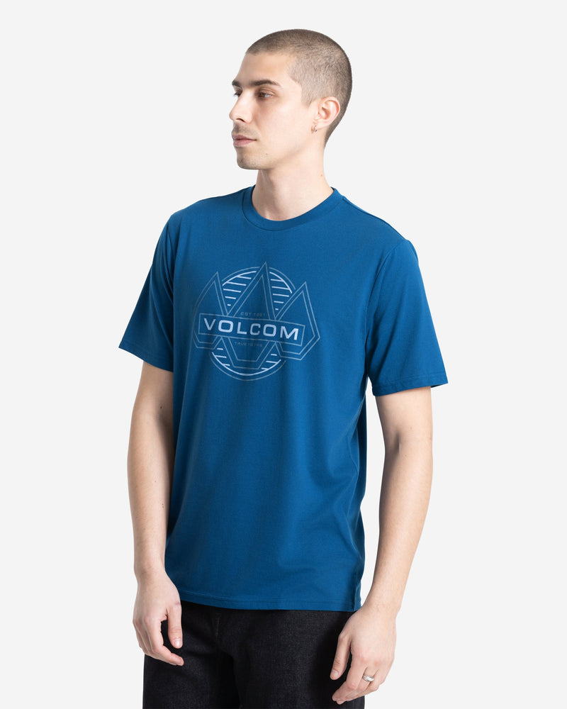 Men's Walker Short Sleeve Tee-Cosmic Blue-Volcom
