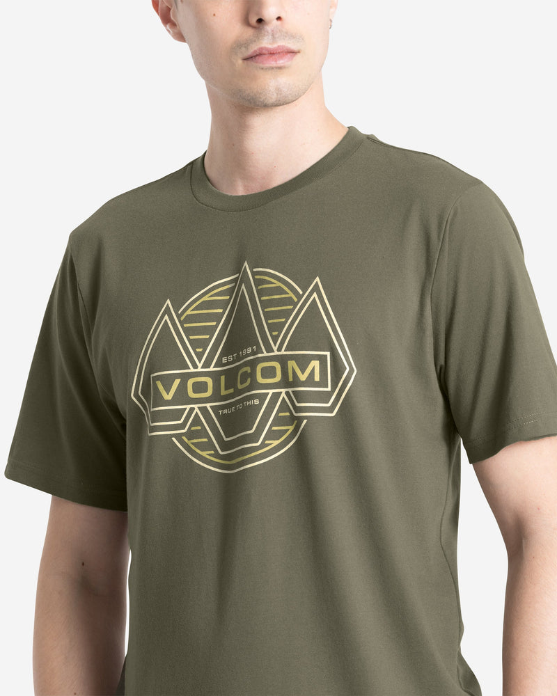 Volcom Men's Walker Short Sleeve Tee Dark Olive
