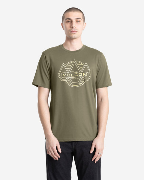 Volcom Men's Walker Short Sleeve Tee Dark Olive