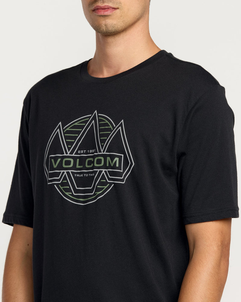 Volcom Men's Walker Short Sleeve Tee Washed Black Heather