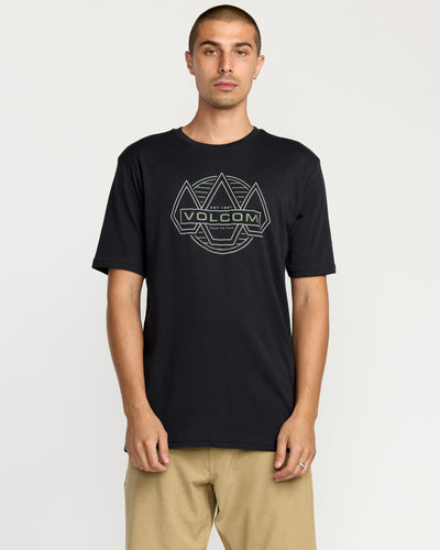 Volcom Men's Walker Short Sleeve Tee Washed Black Heather