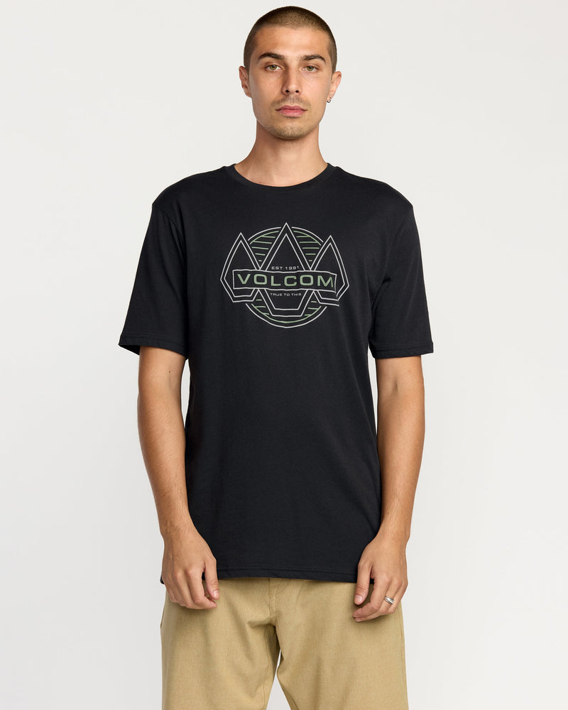 Volcom Men's Walker Short Sleeve Tee Washed Black Heather