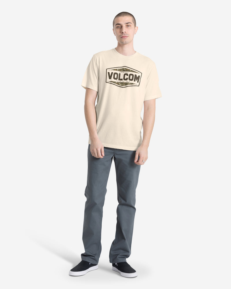 Volcom Men's Filler Up Short Sleeve Tee Off White Heather