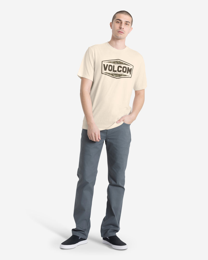 Volcom Men's Filler Up Short Sleeve Tee Off White Heather