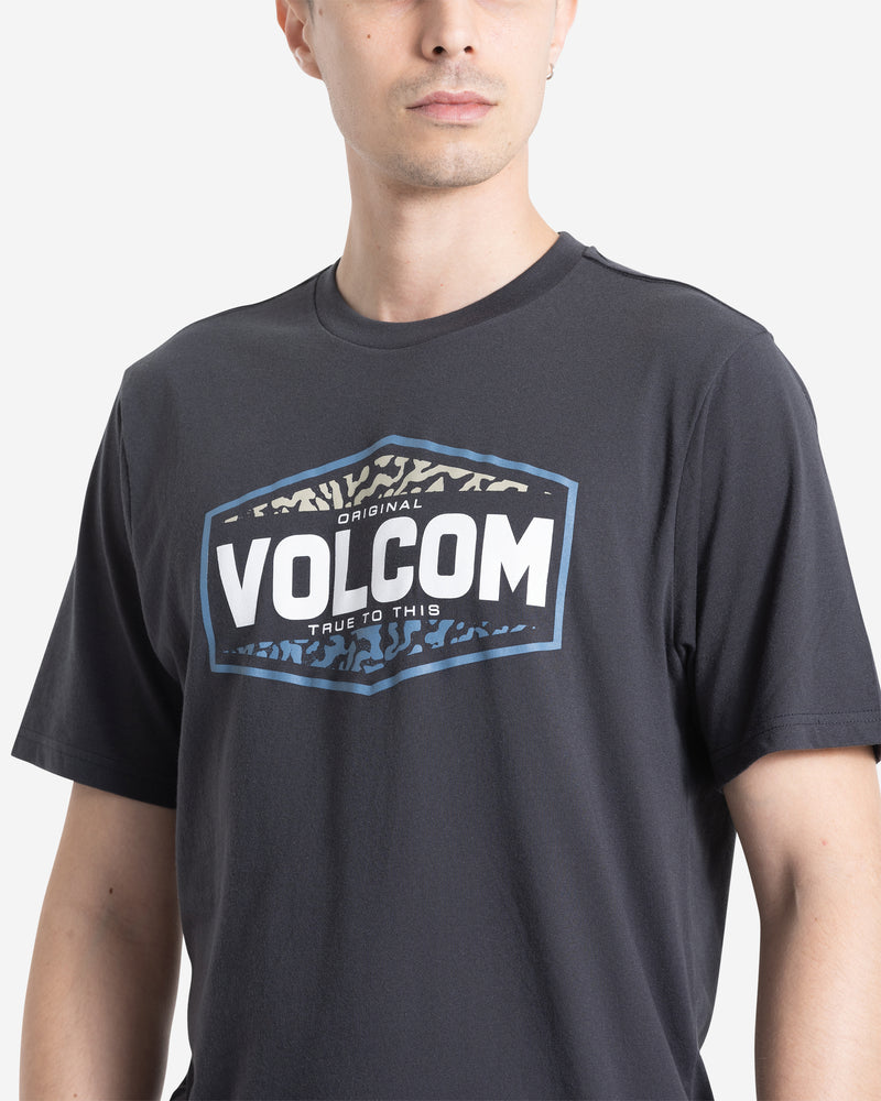 Volcom Men's Filler Up Short Sleeve Tee Washed Black Heather