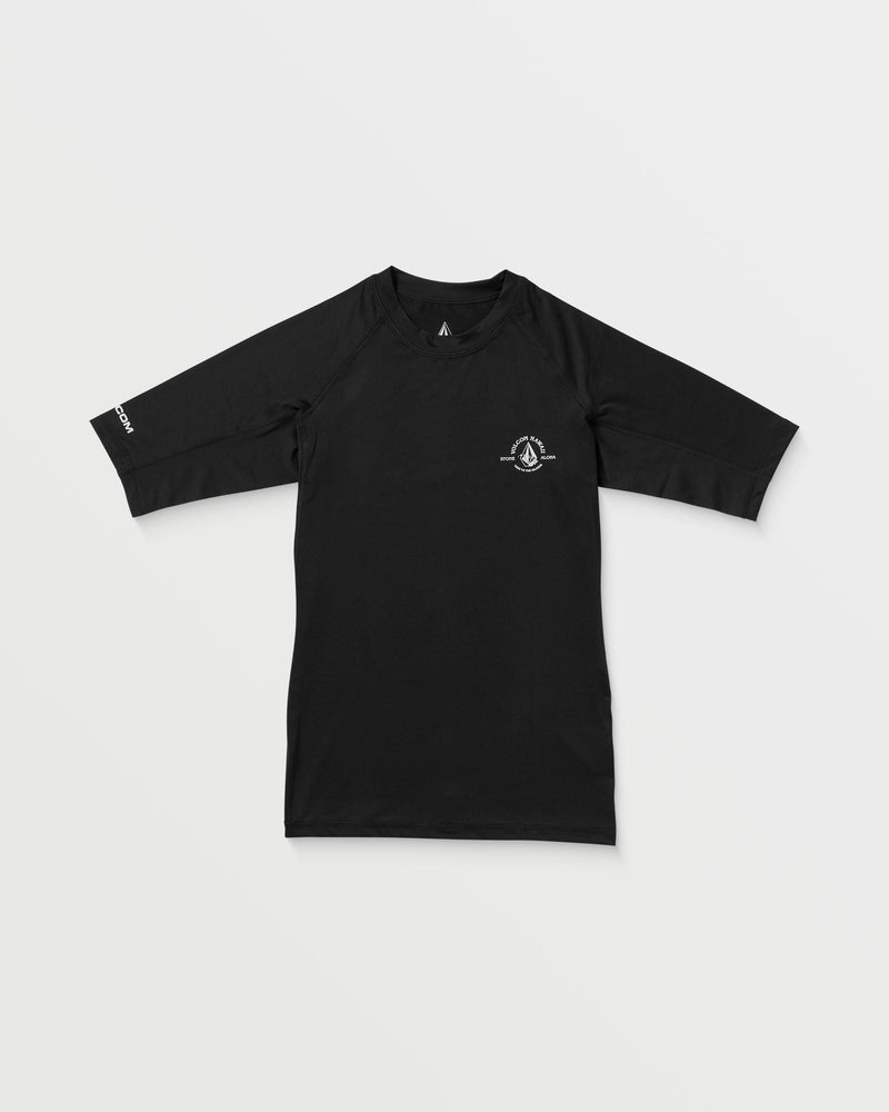 Volcom Men's True To The Islands Short Sleeve Rashguard Black