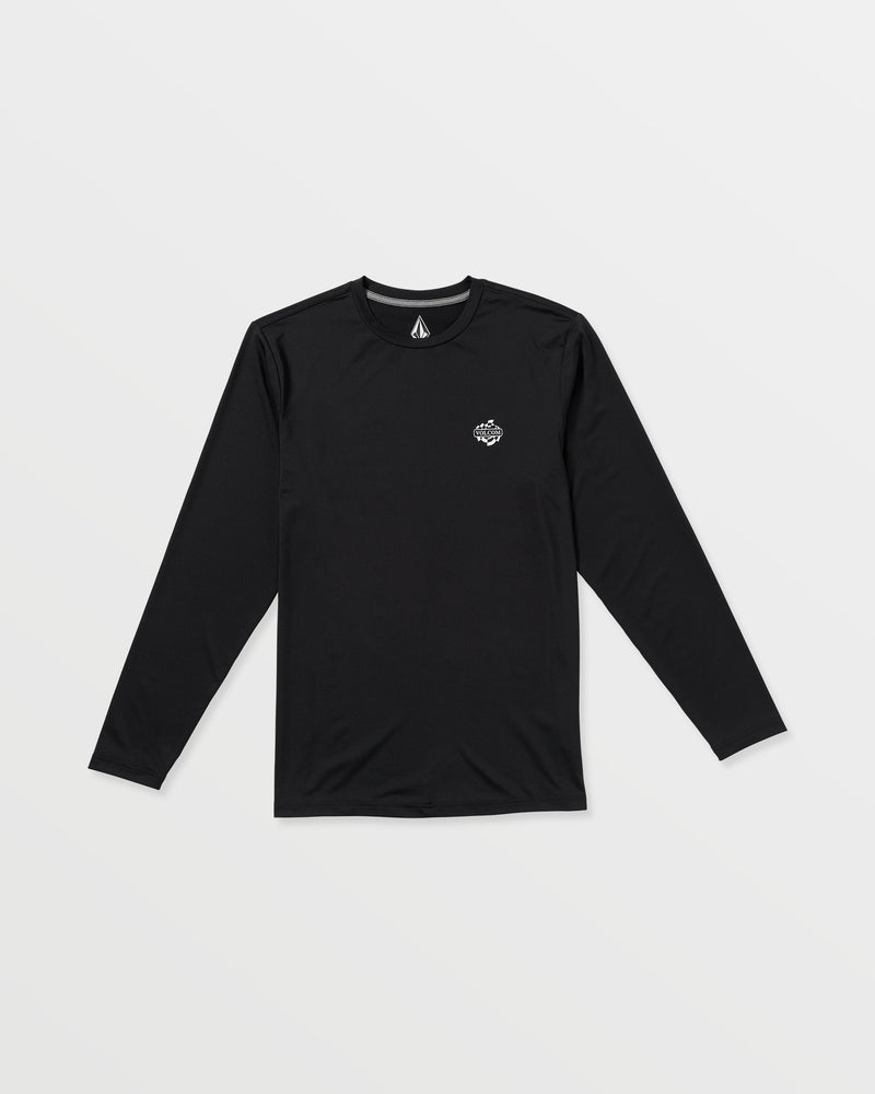 Volcom Men's Oval Track Loose Long Sleeve Surf Tee Black