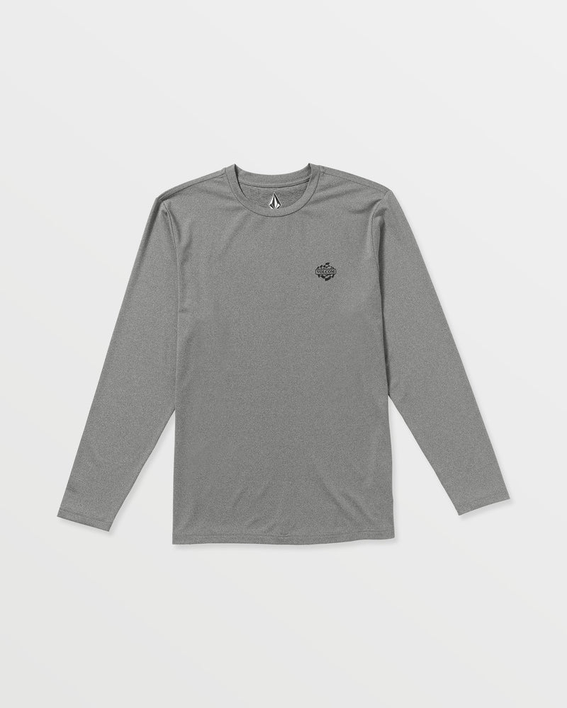 Volcom Men's Oval Track Loose Long Sleeve Surf Tee Heather Grey