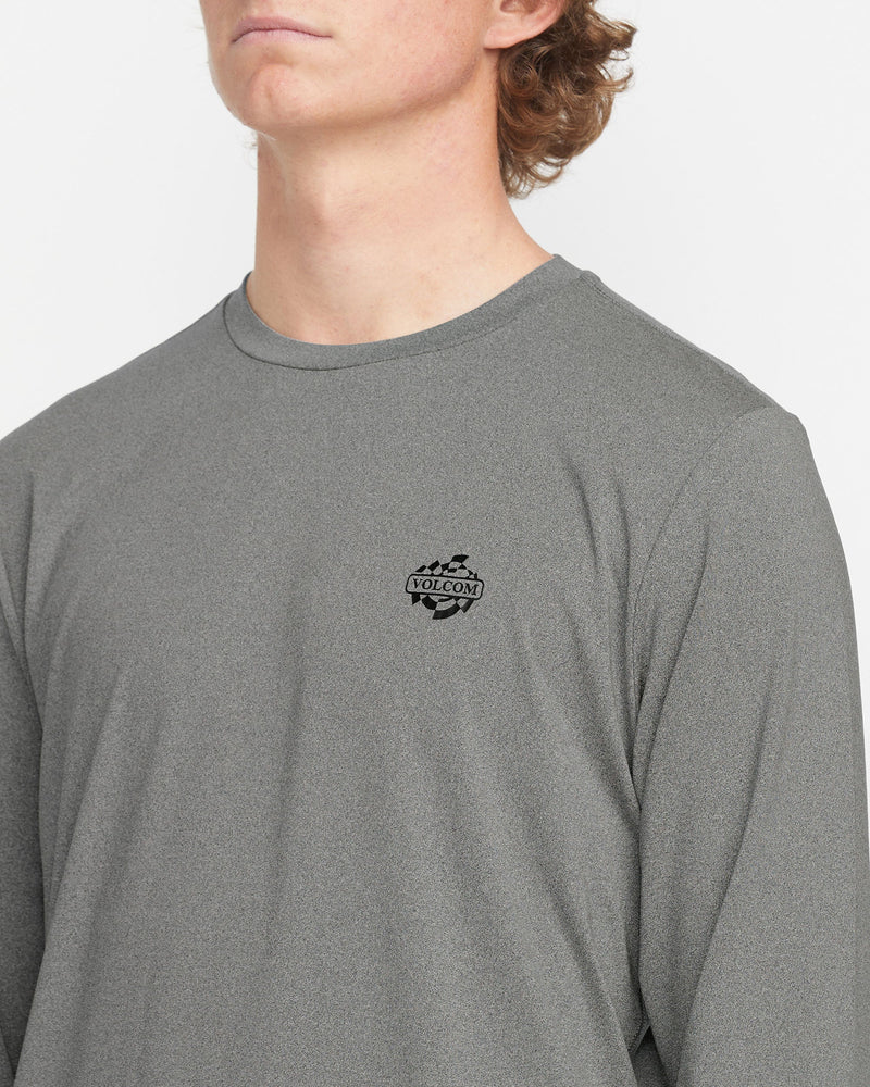 Volcom Men's Oval Track Loose Long Sleeve Surf Tee Heather Grey
