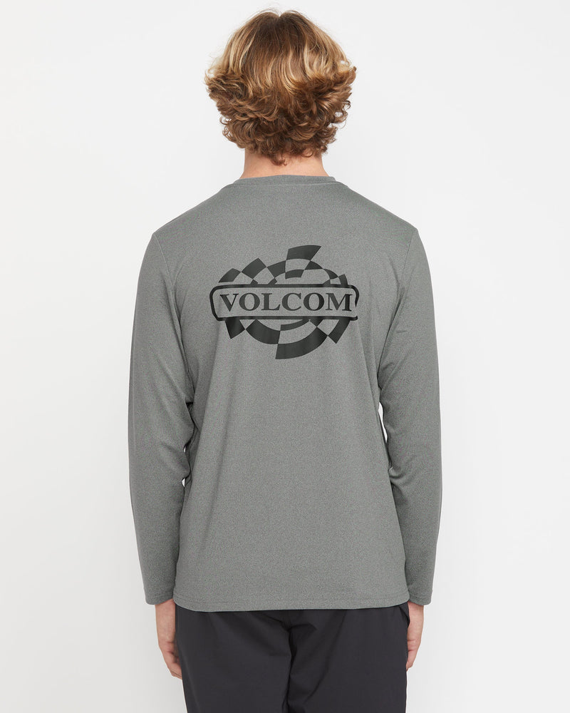 Volcom Men's Oval Track Loose Long Sleeve Surf Tee Heather Grey