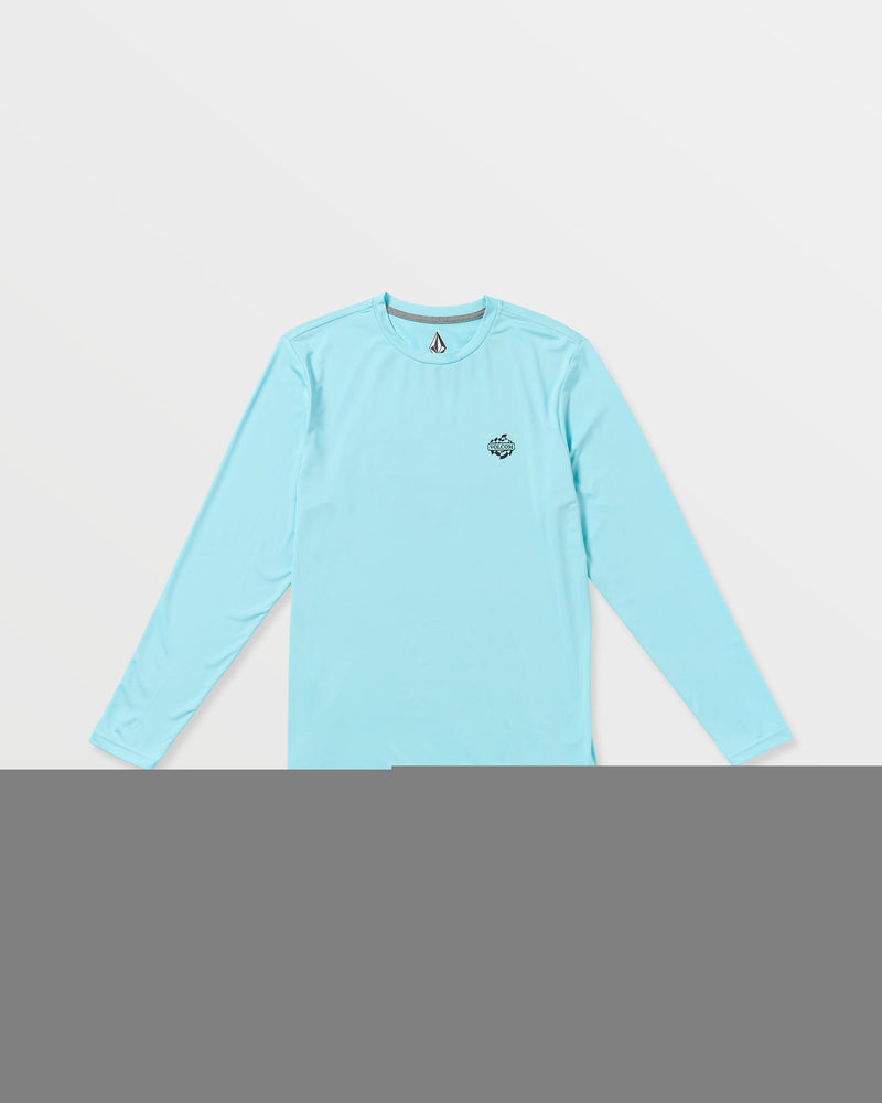 Volcom Men's Oval Track Loose Long Sleeve Surf Tee Resin Blue