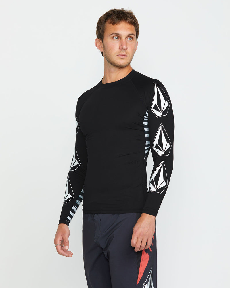Volcom Men's Surf Vitals J Robinson Tght Long Sleeve Rashguard Black
