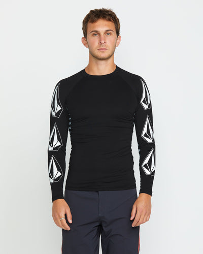 Volcom Men's Surf Vitals J Robinson Tght Long Sleeve Rashguard Black