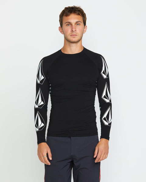Volcom Men's Surf Vitals J Robinson Tght Long Sleeve Rashguard Black