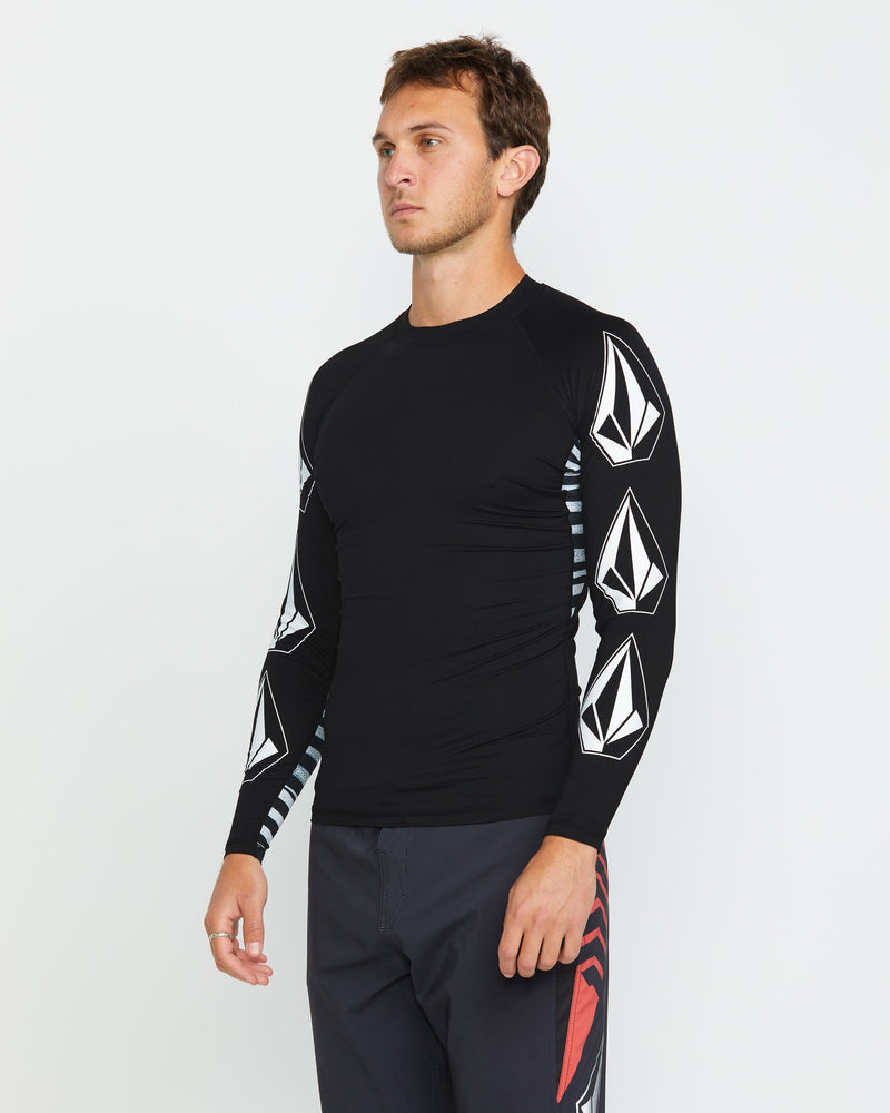 Volcom Men's Surf Vitals J Robinson Tght Long Sleeve Rashguard Black