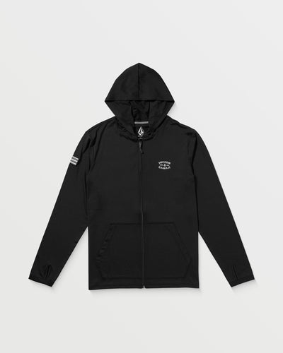 Volcom Men's Loose Hood Long Sleeve Surf Tee Black