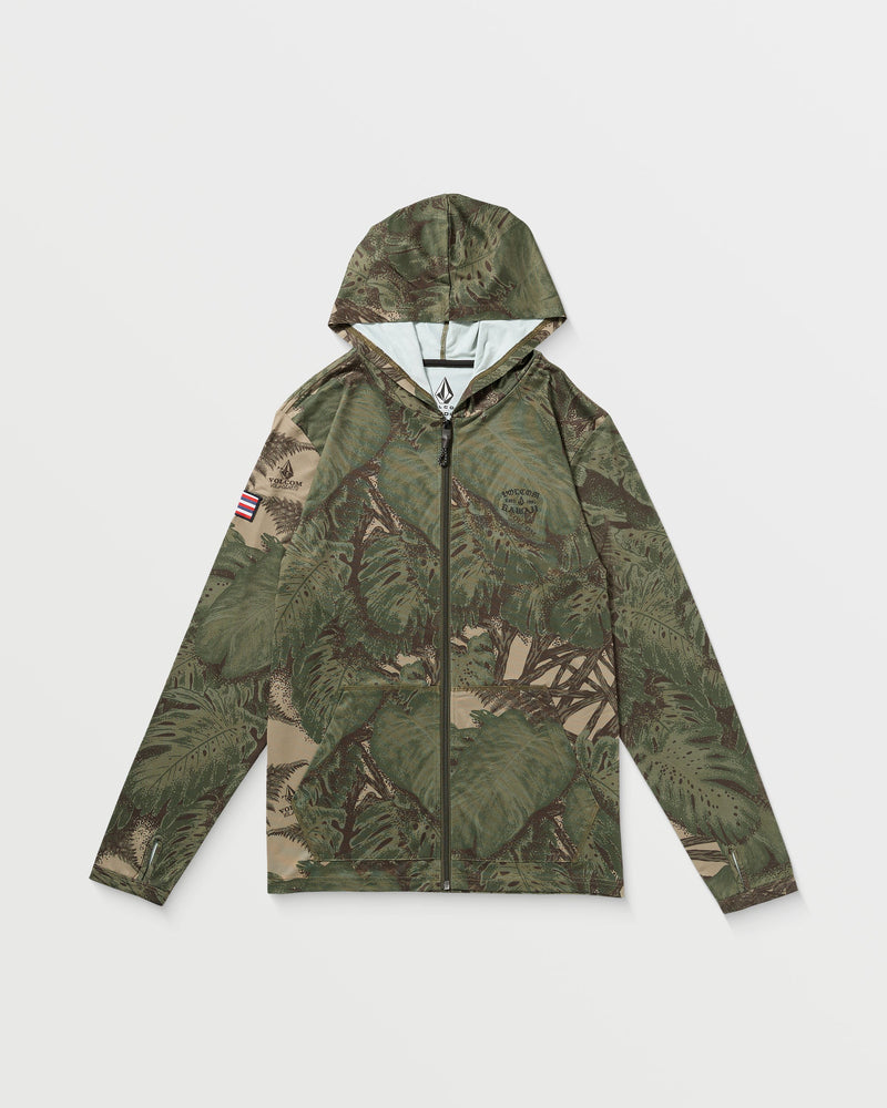 Volcom Men's Loose Hood Long Sleeve Surf Tee Khaki