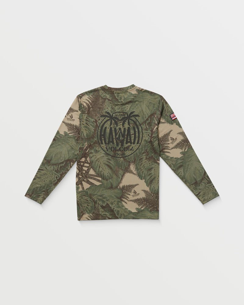 Volcom Men's Loose Long Sleeve Surf Tee Khaki