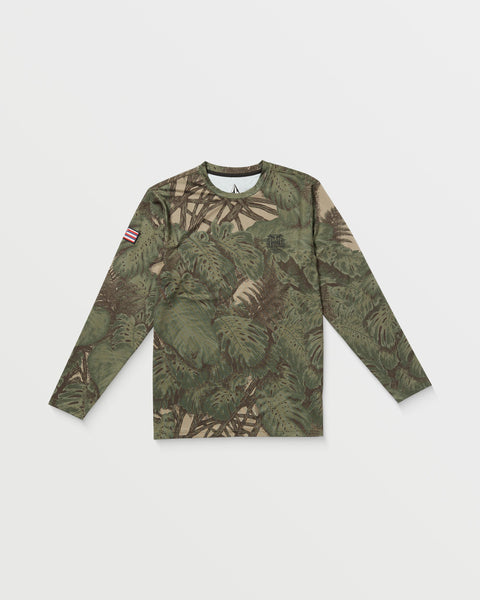 Volcom Men's Loose Long Sleeve Surf Tee Khaki