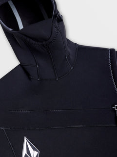 Mens Modulator 4/3mm Hooded Chestzip Fullsuit - Black