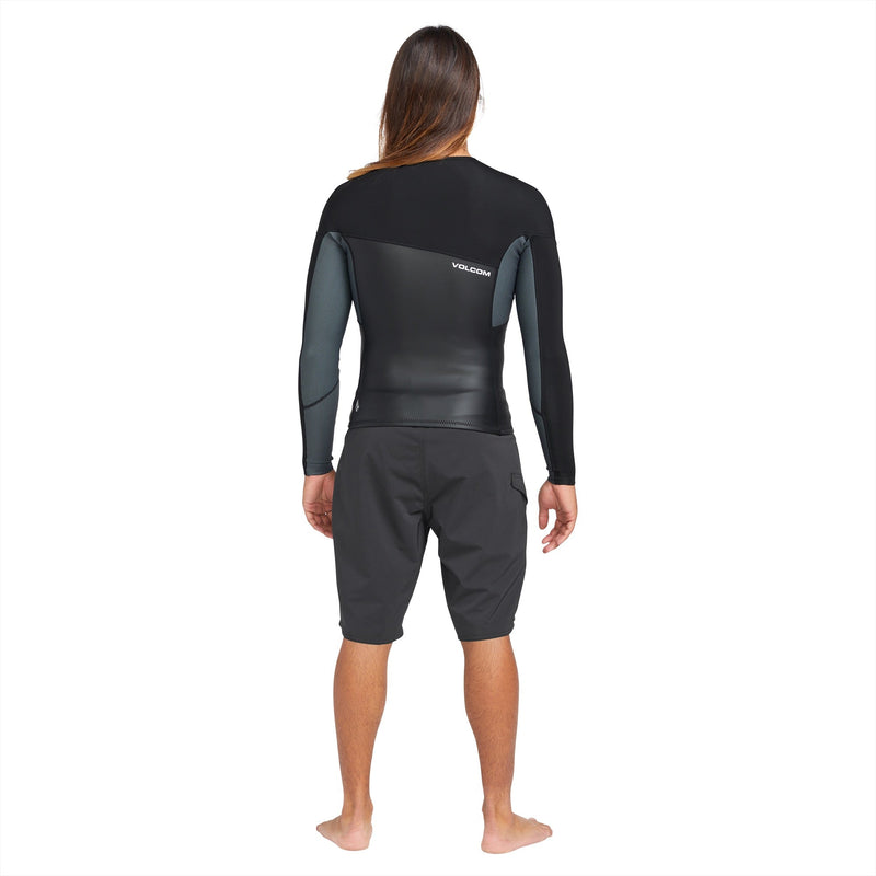 Men's 1.5MM Modulator Full-Zip Full-Length Jacket-Black-Volcom