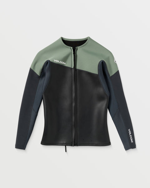 Volcom Men's 1.5MM Modulator Full-Zip Full-Length Jacket Light Olive