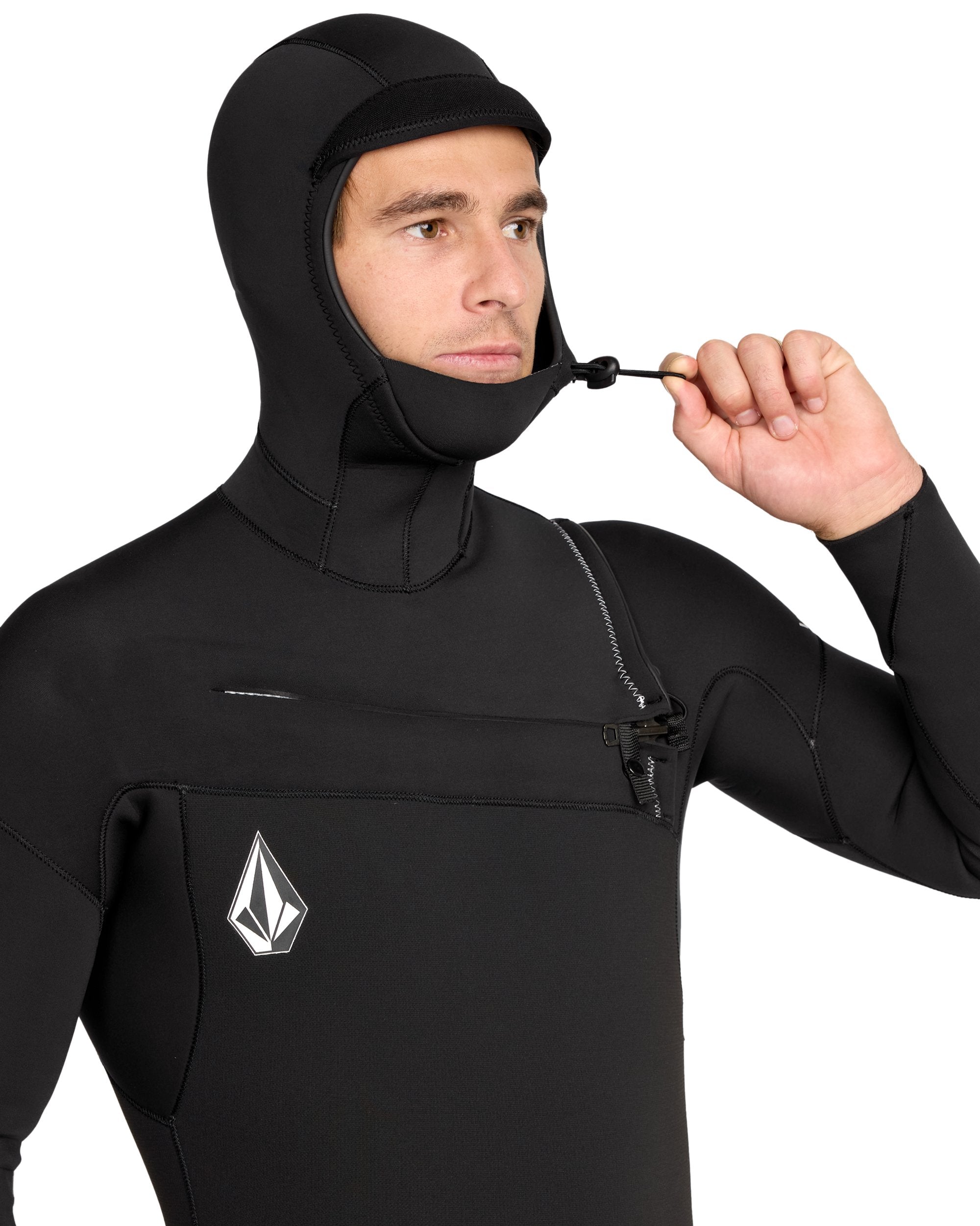 Men's 4/3MM Hooded Chest Zip Full Wetsuit - Volcom