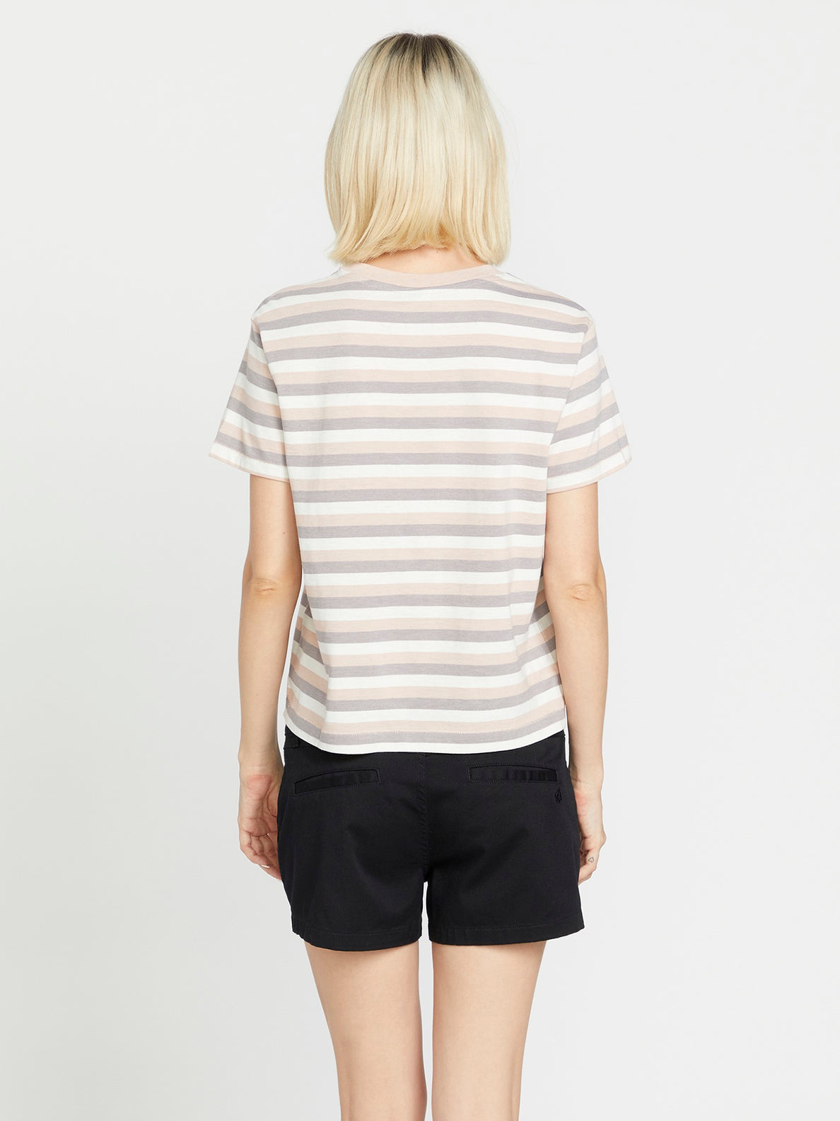 Halite Stripe Short Sleeve Shirt - Dusty Rose
