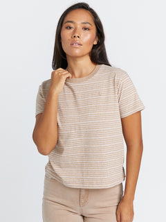Halite Stripe Short Sleeve Shirt - Mocha