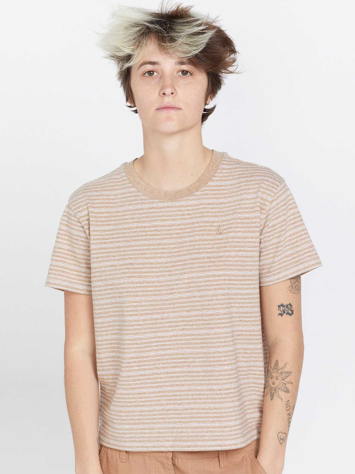 Halite Stripe Short Sleeve Shirt - Mocha