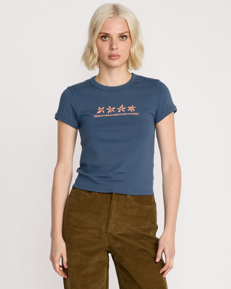 Volcom Women's Stoney Time Ringer Harbor Blue