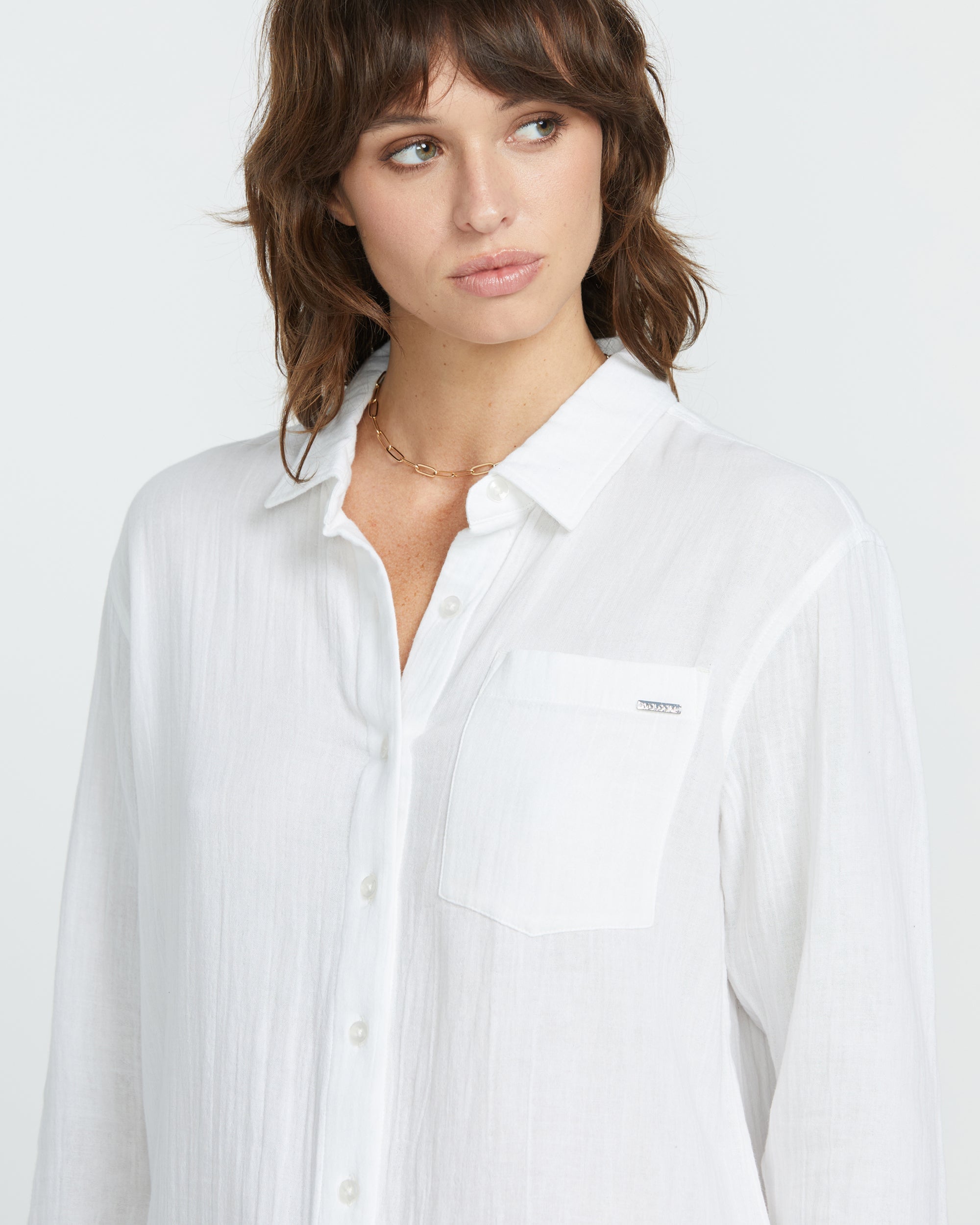 chinese dress ladies Long Sleeve Office White Shirt Dress Women Spring Black Turndown Neck –  Divahotcouture main image 0
