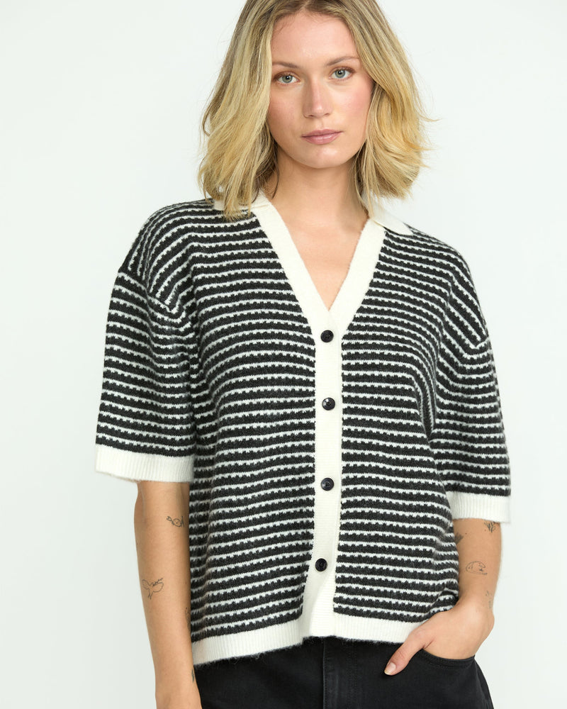 Volcom Women's Saltie Stones Cardigan Black/White