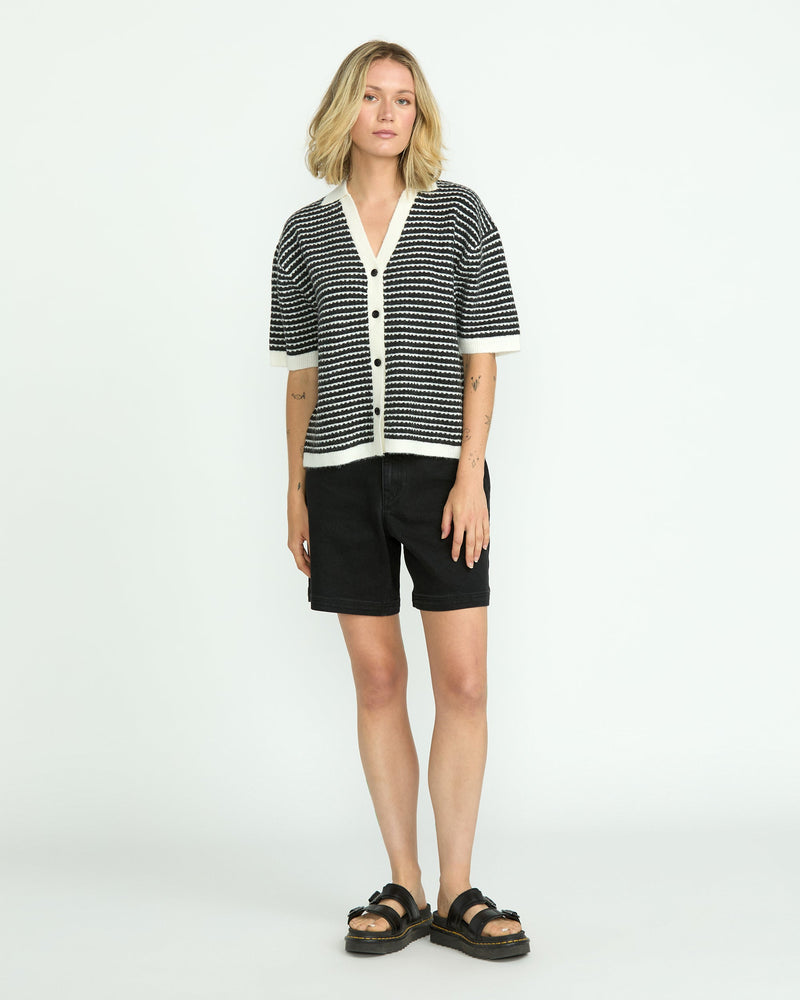 Volcom Women's Saltie Stones Cardigan Black/White