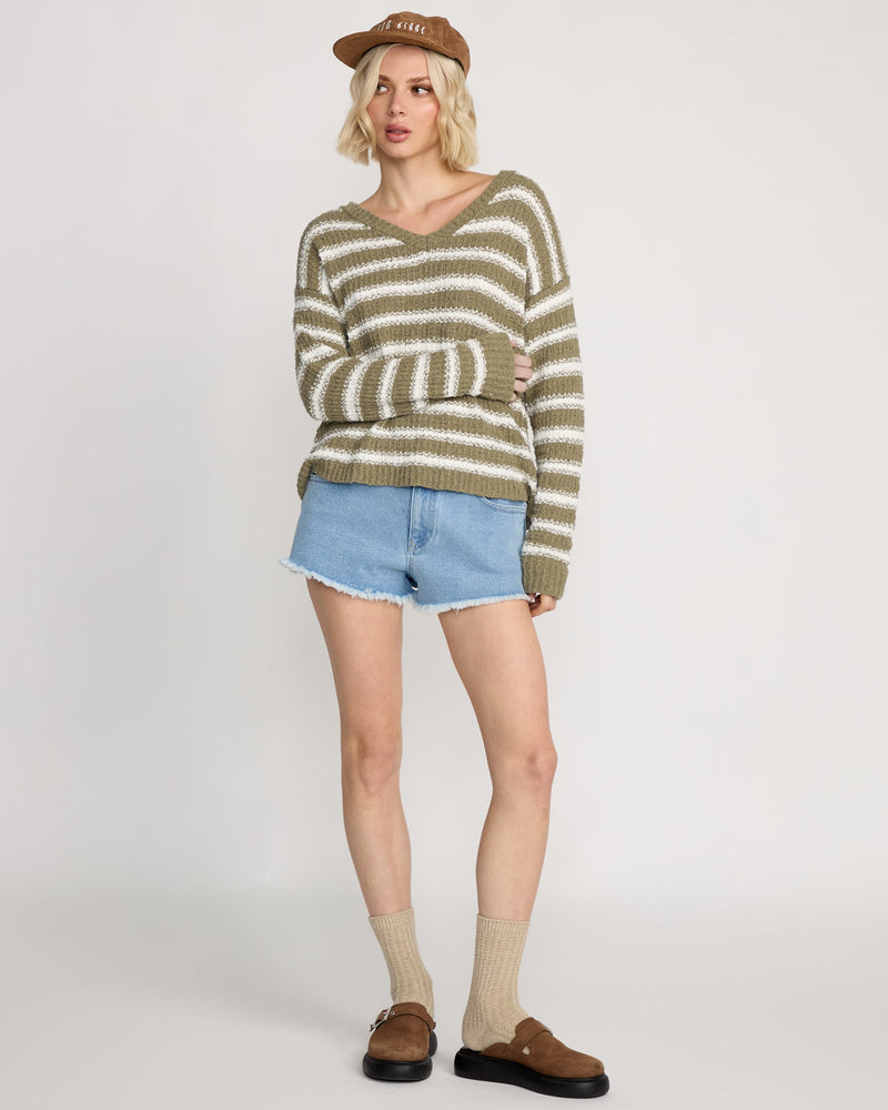 Volcom Women's Sand Groupie Sweater Light Army