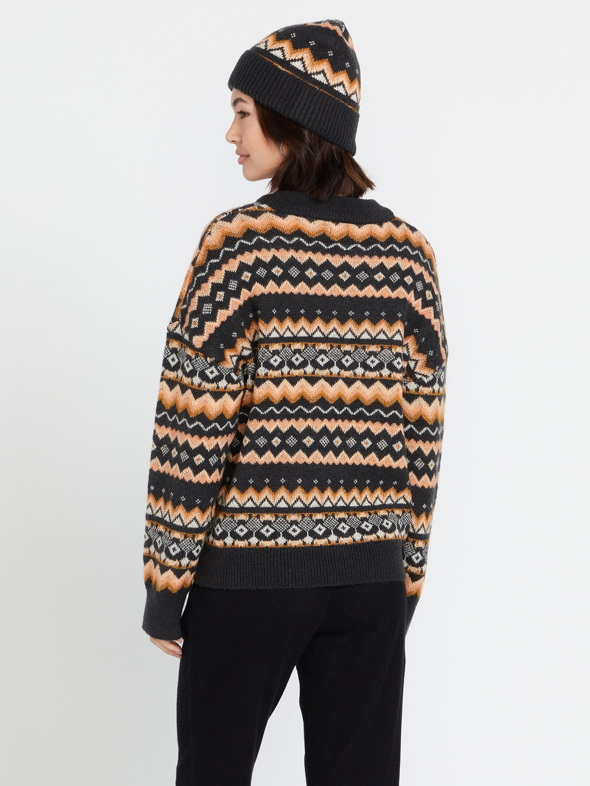 Not Fairisle Sweater - Vintage Black