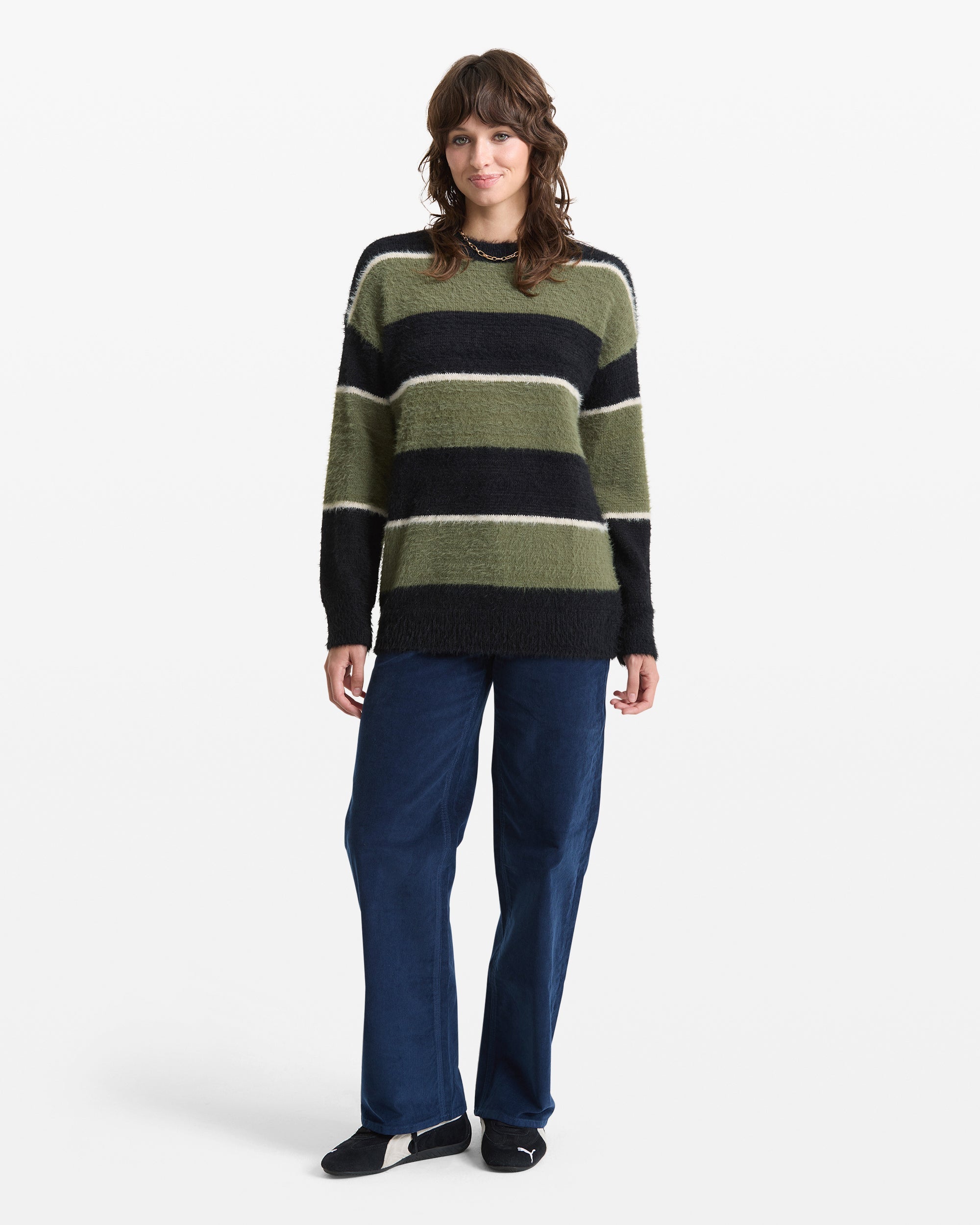 Volcom Women's Sk8 Jam Sweater Moss Stone