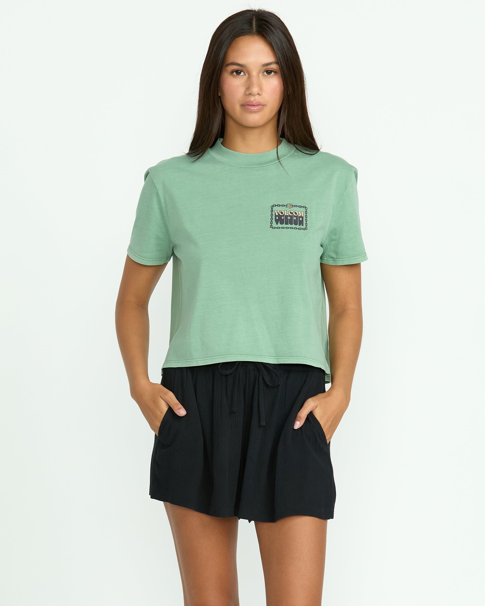 Women's Stoneshine Shorts-Black-Volcom