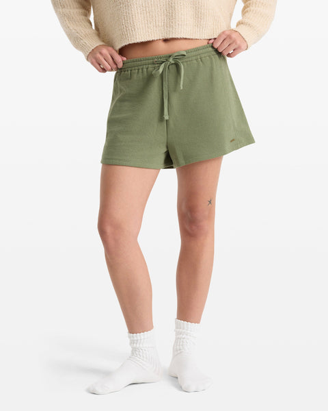Volcom Women's Lived In Fleece Short Moss Stone