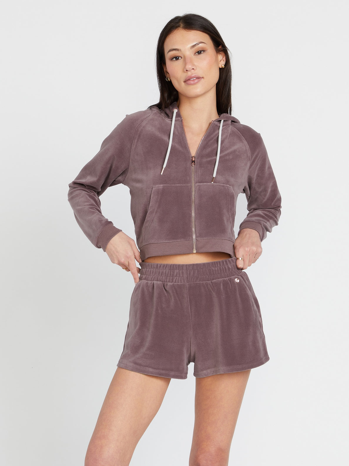 Lived in Lounge Velour Shorts - Acai