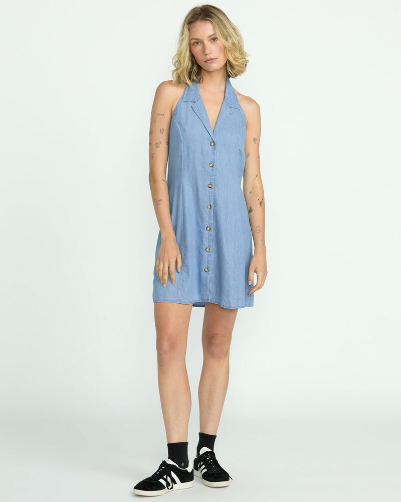 Volcom Women's Saweet Talker Dress Chambray