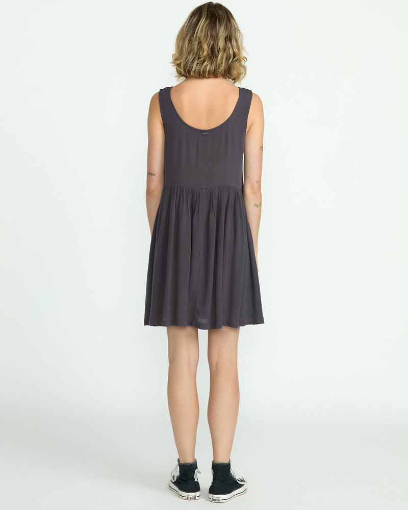 Volcom Women's Lived In Baddie Dress Vintage Black