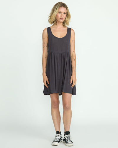 Volcom Women's Lived In Baddie Dress Vintage Black