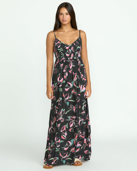 Volcom Women's Dream In Bloom Dress Black