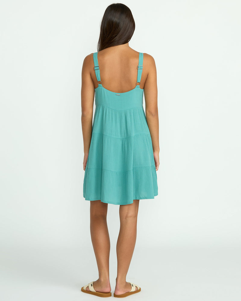 Volcom Women's Beachmoonstone Dress Stormy Blue