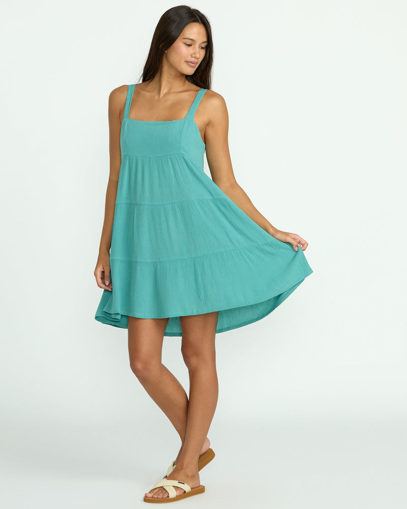 Volcom Women's Beachmoonstone Dress Stormy Blue