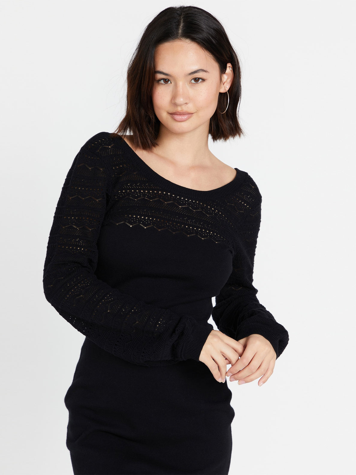 Cozy Babe Sweater Dress - Black