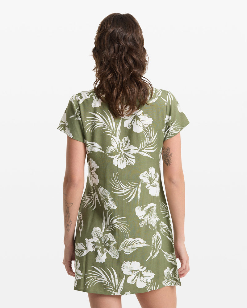 Volcom Women's Vroom Service Dress Moss Stone