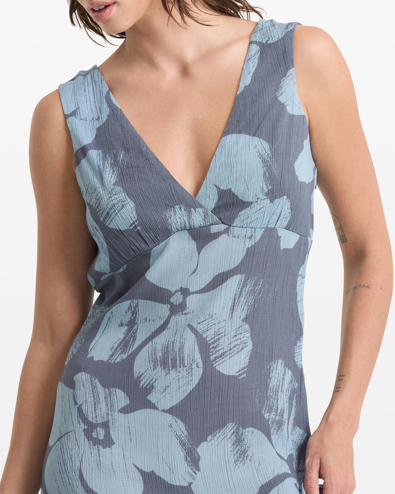 Volcom Women's Grumpy Sunshine Dress Blue Sapphire